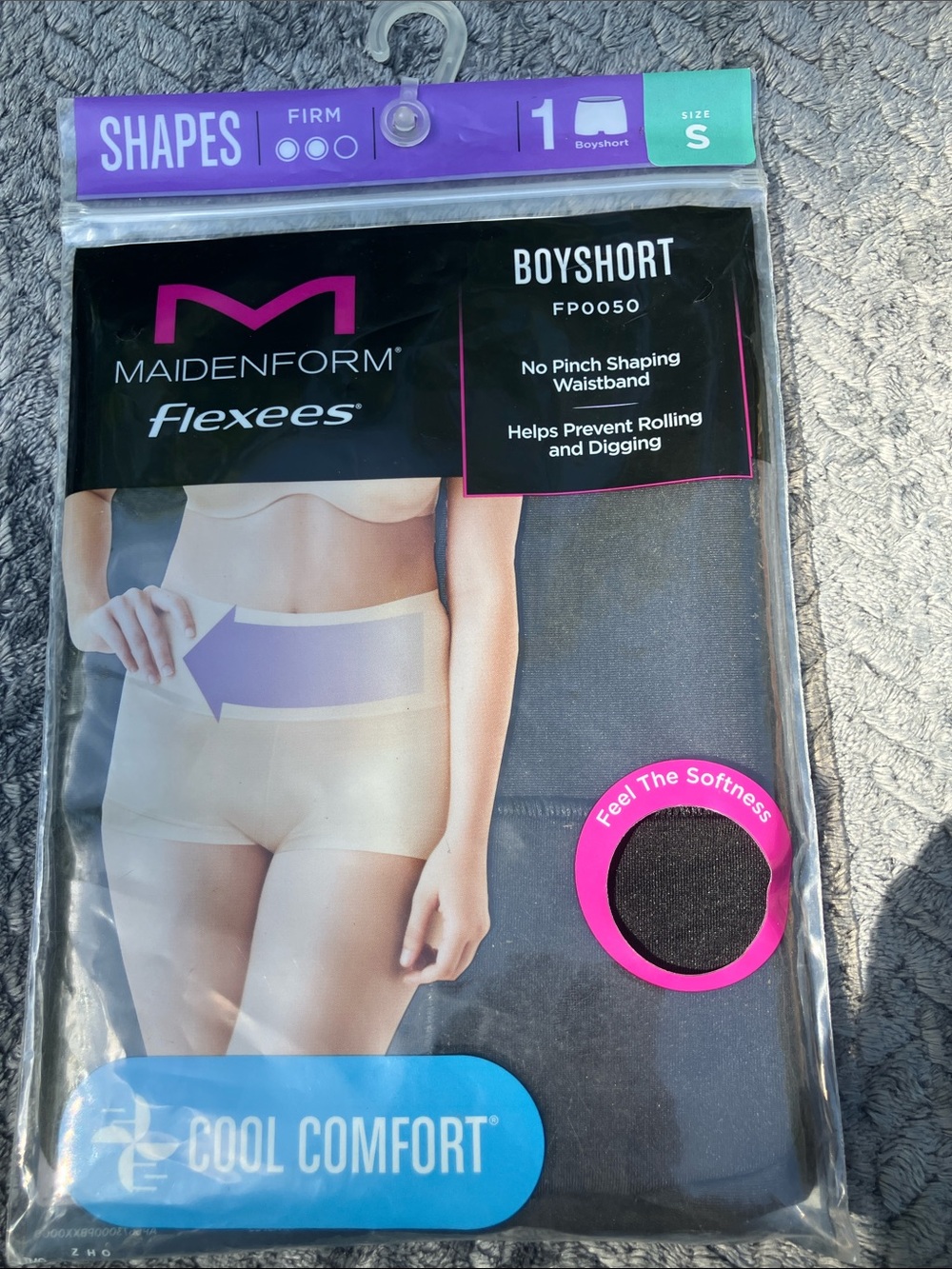 Maidenform Flexees Black Boyshorts, Size Small